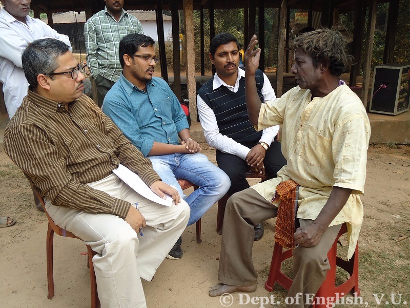 Taking Interview of the Bharjatra Artists