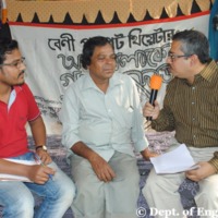 Taking Interview of the Beni Puppet Artists